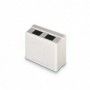 ROSETA DE SUPERFICIE PARA RJ45 CAT.5E UTP 2 TOMAS BLANCO NANOCABLE 10.21.1002