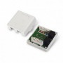 ROSETA DE SUPERFICIE PARA RJ45 CAT.5E UTP 2 TOMAS BLANCO NANOCABLE 10.21.1002