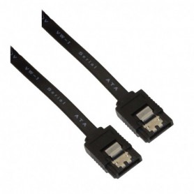 CABLE SATA III DATOS 6G CON ANCLAJES NEGRO 0.5 M NANOCABLE 10.18.1001-BK