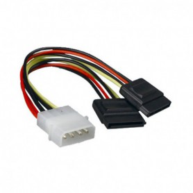 CABLE SATA ALIMENTACION 5.25P(MOLEX 4PIN)M-2XSATAH 20 CM NANOCABLE 10.19.0101