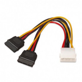 CABLE SATA ALIM 5.25P(MOLEX 4PIN)M-2XSATAH 30CM OEM NANOCABLE 10.19.0102-OEM