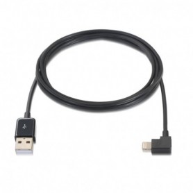 CABLE LIGHTNING IPHONE ACODADO A USB2.0 AM 2M NANOCABLE 10.10.0502-BK
