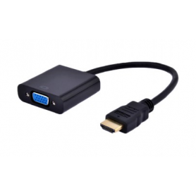 CONVERSOR HDMI SVGAAUD HDMIM-SVGAH3.5H NEGRO10CM GEMBIRD A-HDMI-VGA-03
