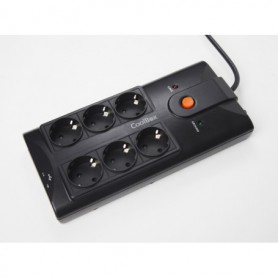 REGLETA COOLBOX 6SCHUKO  2USB PROTECCION EMIRFI FALCOOBE06U2