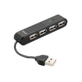 HUB USB TRUST  4 USB 2.0 VECCO MINI HUB BLACK