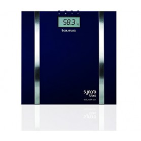 BASCULA BANO TAURUS SYNCRO GLASS MIDE GRASA Y AGUA 990.537