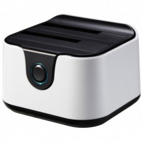 DOCK TOOQ  2XSATA 25P35P USB 3.0 CLONE OTB  BLANCO-NEGRO TOOQ TQDS-802BW