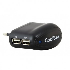 CARGADOR  USB COOLBOX PARED UX2 ULTRARRAPIDO DOS SALIDAS 2500MAH