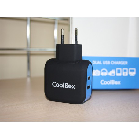 CARGADOR  USB COOLBOX PARED RT-2 2USB 1A-2.4A COO-RT2U[I-111B]