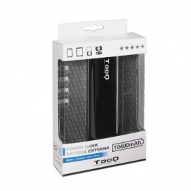 CARGADOR POWERBANK TOOQ 10400MAH LUZ 2USB 5V1A5V21A NEGRO TOOQ TQPB-1104-B