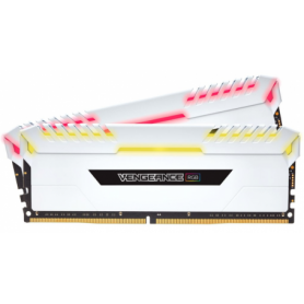 MEMORIA RAM KIT DDR4 16GB(2X8GB) PC4-24000 3000MHZ CORSAIR RGB LED VEN BLANCA