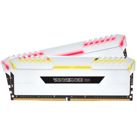 MEMORIA RAM KIT DDR4 16GB(2X8GB) PC4-28800 3600MHZ CORSAIR RGB LED VEN BLANCA