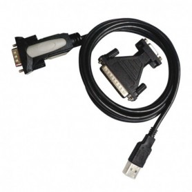 ADAPTADOR USB A SERIE TIPO AM-RS232 DB9M DB25M NANOCABLE 10.03.0002