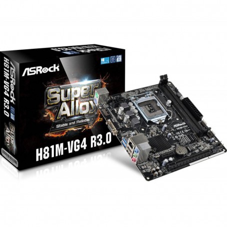PLACA BASE S1150 ASROCK H81M-VG4 R3.0 DDR3 PCIE SATA3 USB3 M-AXT