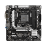 PLACA BASE AMD SAM4 ASROCK AB350M PRO4 DDR4 PCIE SATA3 2PCI HDMI DVI M-ATX
