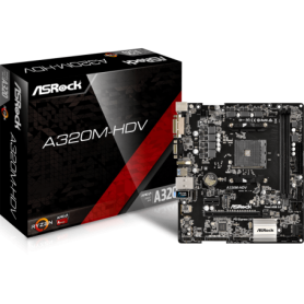 PLACA BASE AMD SAM4 ASROCK A320M-HDV DDR4 PCIE SATA3 PCI HDMI DVI M-ATX