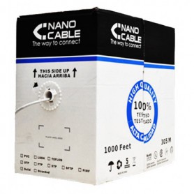 BOBINA  UTP 305M CAT.5 RIGIDO NANOCABLE 10.20.0304