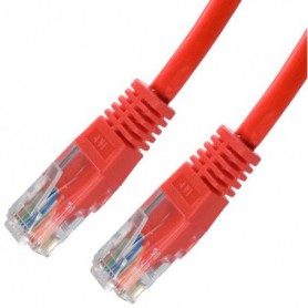 CABLE RED LATIGUILLO RJ45 CAT.5E UTP AWG24 ROJO 0.5 M NANOCABLE 10.20.0100-R